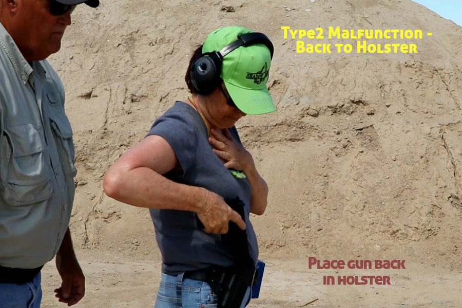 Idaho Firearms Classes Boise-Type 2 Handgun Malfunction-Back to the Holster