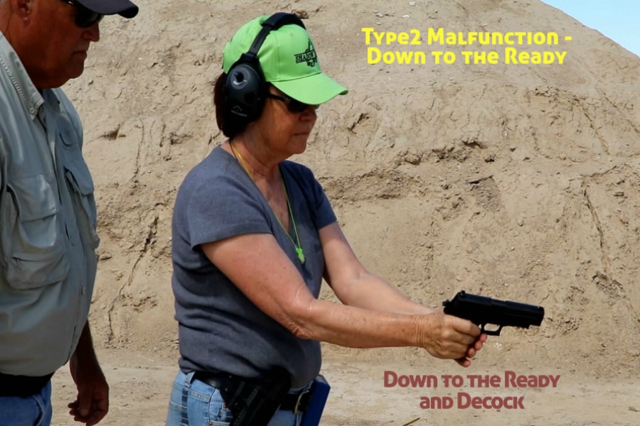 Idaho Firearms Classes Boise-Type 2 Handgun Malfunction-Down to the Ready and Decock